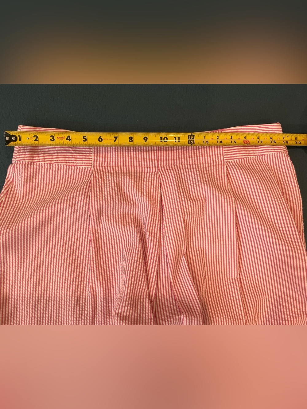 Lands' End Pink Seersucker A-Line Skirt - Picture 5 of 7